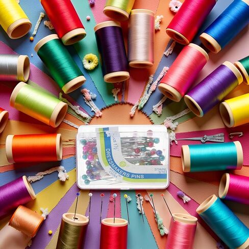 100 Pcs Dressmaking Sewing Pin Straight Pins Round for Head Color Corsage Head Pins 3 Inch Sewing Notions and Supplies in Saudi Arabia