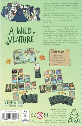 A Wild Venture Board Game - Engine-Building & Adventure Strategy Game, Whimsical Fantasy World with 100+ Unique Cards, Fast-Paced Gameplay for Kids & Adults, Ages 10+, 2 Players, 40-60 Min Playtime in Saudi Arabia