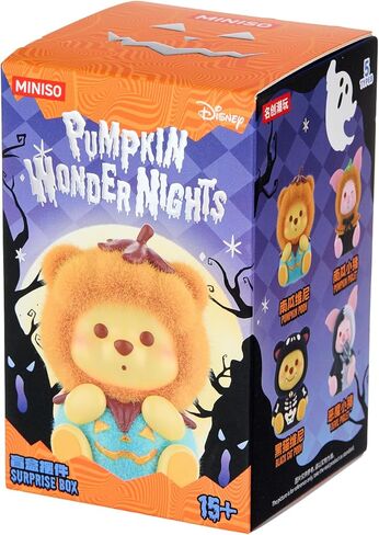 MINISO Disney Winnie The Pooh Pumpkin Night Pocket Monster Blind Box Figurine - Surprise Collectible Vinyl Figures, Cute Autumn Halloween Collectible for Home Decor, Gifts, Display (Single Box) in Saudi Arabia