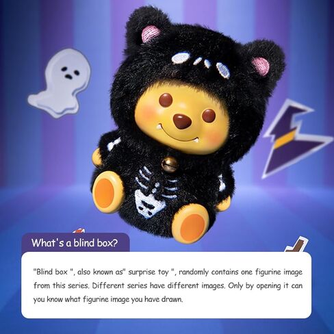 MINISO Disney Winnie The Pooh Pumpkin Night Pocket Monster Blind Box Figurine - Surprise Collectible Vinyl Figures, Cute Autumn Halloween Collectible for Home Decor, Gifts, Display (Single Box) in Saudi Arabia
