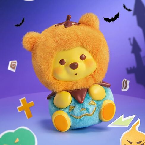 MINISO Disney Winnie The Pooh Pumpkin Night Pocket Monster Blind Box Figurine - Surprise Collectible Vinyl Figures, Cute Autumn Halloween Collectible for Home Decor, Gifts, Display (Single Box) in Saudi Arabia