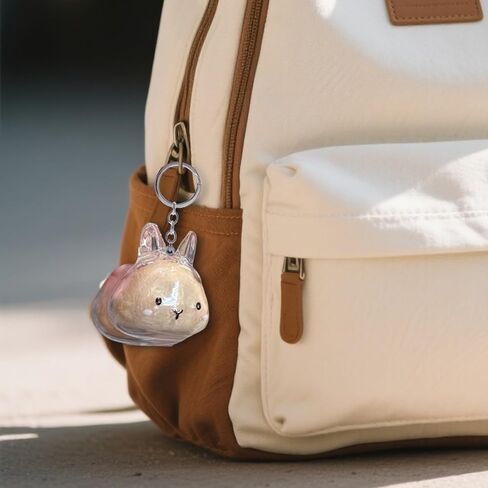 Rabbit Fur Storage Bottle - 2 Pack Rabbit Hair Storage Keychain, Transparent Memorial Pendant for Pet Keepsake, Grief Comfort Accessory in Kuwait