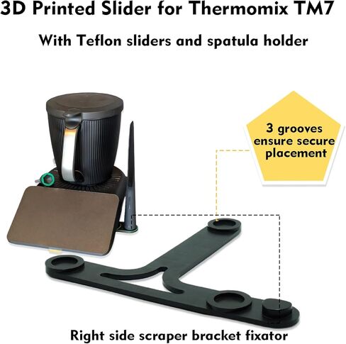 أحدث لوح منزلق متوافق مع قاعدة تثبيت Thermomix Tm7 المنزلقة ودعم ترجمة الإبزيم مع طائرات شراعية من التيفلون وتجويفات من أجل وضع آمن، أداة مطبخ لسهولة تحريك سطح العمل in Kuwait
