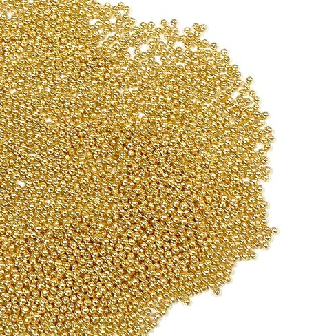 Homipooty Nonpareils Sprinkles Edible Gold Pearl Sugar Sprinkles 110g/3.88oz 2mm Mini Gold Pearls Baking Cakes Cupcake Topper and Cake Decorations for Valentines Day Halloween Christmas in Saudi Arabia
