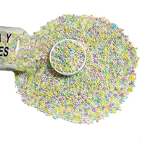 Homipooty Nonpareils Sprinkles Edible Gold Pearl Sugar Sprinkles 110g/3.88oz 2mm Mini Gold Pearls Baking Cakes Cupcake Topper and Cake Decorations for Valentines Day Halloween Christmas in Saudi Arabia