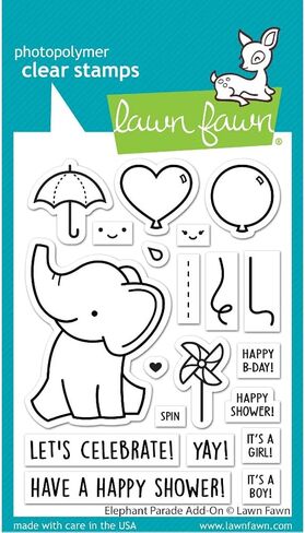 Lawn Fawn LF3067 Elephant Parade Add-On 3X4 Clear Stamp Set in Saudi Arabia