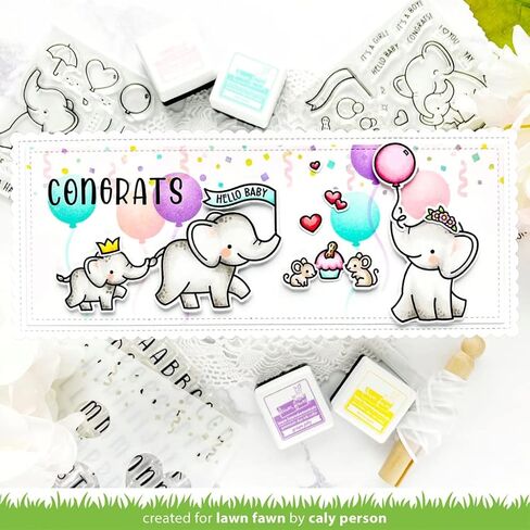 Lawn Fawn LF3067 Elephant Parade Add-On 3X4 Clear Stamp Set in Saudi Arabia