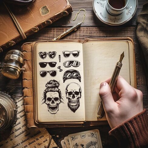 1 Sheet PVC Plastic Clear Stamps, Custom Halloween Themed Silicone Stamp, Skull and Glasses Pattern Transparent Stamps for DIY Scrapbooking Photo Album Decorative Cards Making, 6.3x4.33inch in Saudi Arabia