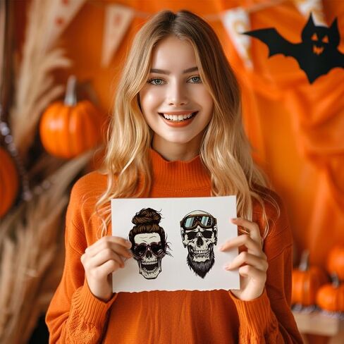 1 Sheet PVC Plastic Clear Stamps, Custom Halloween Themed Silicone Stamp, Skull and Glasses Pattern Transparent Stamps for DIY Scrapbooking Photo Album Decorative Cards Making, 6.3x4.33inch in Saudi Arabia