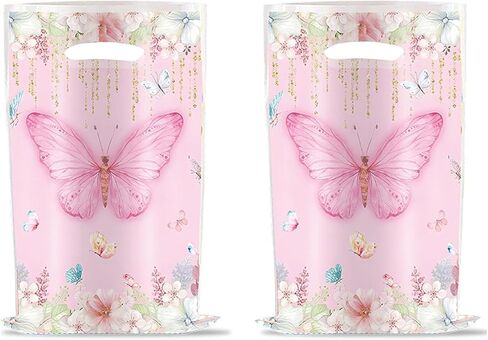 YYaaloa 30pcs Goodie Bags Party Favor Bags Plastic Candy Gift Bags Bulk for Birthday Baby shower Return Gift (Butterfly A 30pcs) in Saudi Arabia