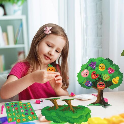 36 مجموعة من شجرة فاكهة الروح ثلاثية الأبعاد يمكنك صنعها بنفسك، شجرة فاكهة للتعلم الديني المسيحي، اصنع شجرة الفاكهة الخاصة بك من الكتاب المقدس لعيد الفصح في مرحلة ما قبل المدرسة، طفل صغير VBS، لوازم حفلات الفصل المدرسي يوم الأحد in Kuwait