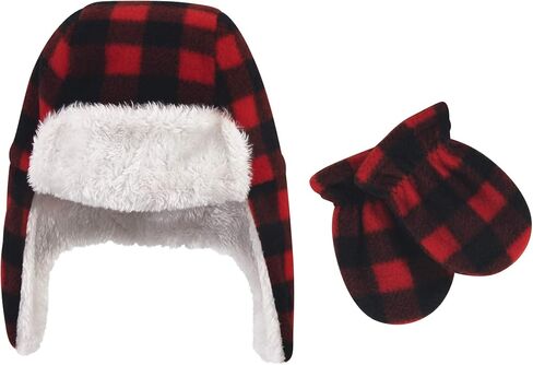 Hudson Baby Unisex Fleece Trapper Hat and Mitten Set in Kuwait
