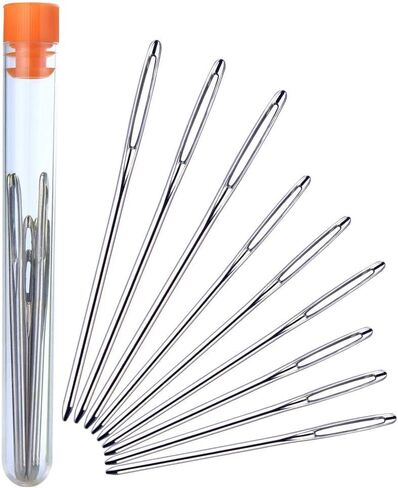 9Pcs Large Eye Blunt Needles, Stainless Steel Yarn Knitting Sewing Needles, Crafting Knitting Weaving Stringing Perfect for Finishing Off Crochet Projects in Saudi Arabia