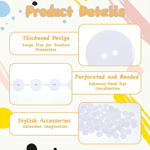 100 Pcs White Buttons for Crafts 1 Inch 2 Hole Round Resin Button for Sewing 1 Inch White Buttons for Crafts, Sewing, Clothes in Saudi Arabia