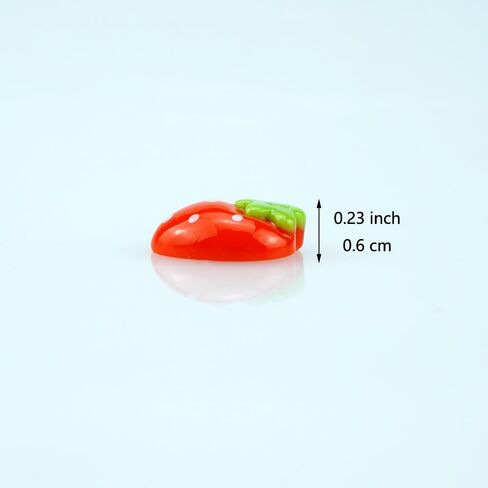 FAZHBARY 90 PCS Red Resin Strawberry with No Holes Flat Back Resin Small Strawberry Bulk Embellishments for Crafts Crafts Accessories in Saudi Arabia