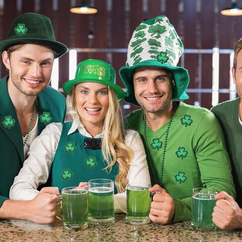 St. Patrick's Day Embroidered Patches (10-Pack) - Green Shamrock Appliqué Iron On & Sew On for Clothing, Uniform, Bag, Hat Accessory Decor in Saudi Arabia