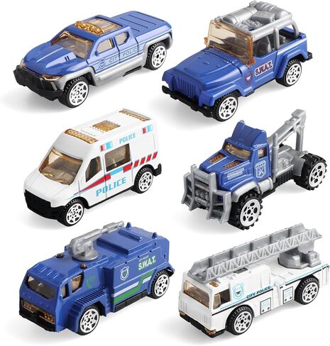 6 عبوات من ألعاب مركبات البناء دييكاست - أغطية كعكة الحفار الصغيرة - مجموعة سيارات لعبة صغيرة لشاحنة تفريغ البلدوزر للأطفال والأولاد والبنات - هدايا لأعمار 3 4 5 6 7 سنوات in Kuwait