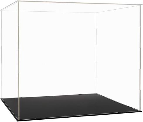 Odoria Display Case Clear Box: 15 inch Wide Large for Helmet Ship Plane - Acrylic Glass Protector 12 inch Figure - Transparent Showcase Storage Model Collectibles Assembly Required in Saudi Arabia