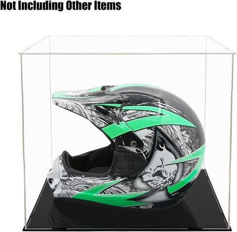 Odoria Display Case Clear Box: 15 inch Wide Large for Helmet Ship Plane - Acrylic Glass Protector 12 inch Figure - Transparent Showcase Storage Model Collectibles Assembly Required in Saudi Arabia