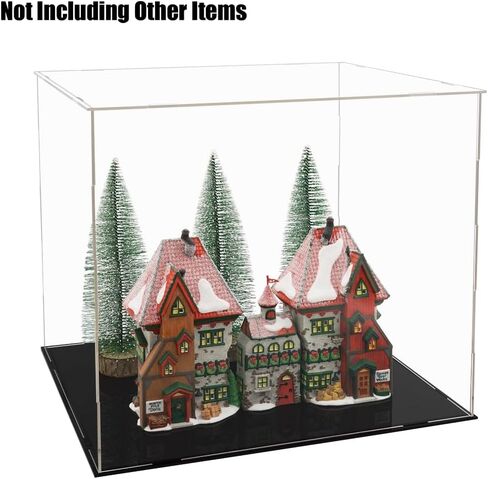 Odoria Display Case Clear Box: 15 inch Wide Large for Helmet Ship Plane - Acrylic Glass Protector 12 inch Figure - Transparent Showcase Storage Model Collectibles Assembly Required in Saudi Arabia
