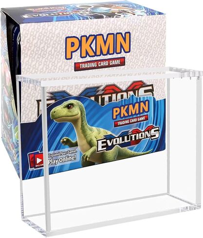 PKMN Booster Box Acrylic Case with Magnetic Lid & Easy Top Load - 5MM Clear Display Protector, Stackable Storage Case for PKMN TCG Booster Boxes in Saudi Arabia