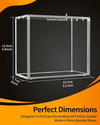 PKMN Booster Box Acrylic Case with Magnetic Lid & Easy Top Load - 5MM Clear Display Protector, Stackable Storage Case for PKMN TCG Booster Boxes in Saudi Arabia