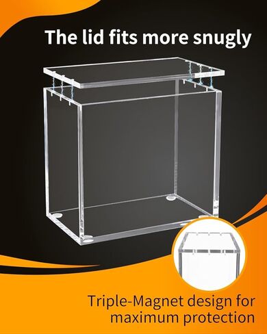 PKMN Booster Box Acrylic Case with Magnetic Lid & Easy Top Load - 5MM Clear Display Protector, Stackable Storage Case for PKMN TCG Booster Boxes in Saudi Arabia