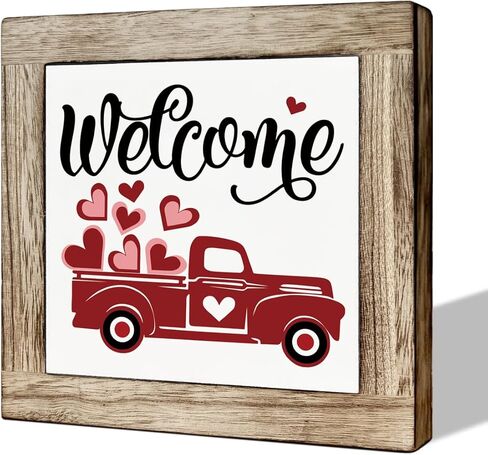 Valentine's Day Decor, Love Sign, Wooden Box Signs for Home Decor, Table Decor Art, Freestanding Valentines Decor, Coffee Bar Decor, Decor for Valentine Wedding Home Dining Room Bedroom in Saudi Arabia