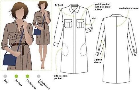 Style Arc Sewing Pattern - Mara Shirt Dress (Sizes 04-16) in Saudi Arabia