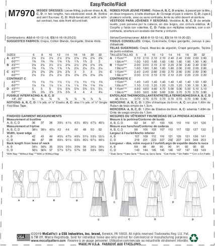 فستان McCall's Patterns نسائي بطول الكاحل من McCall مقاسات 6-14 نمط خياطة، أبيض in Kuwait