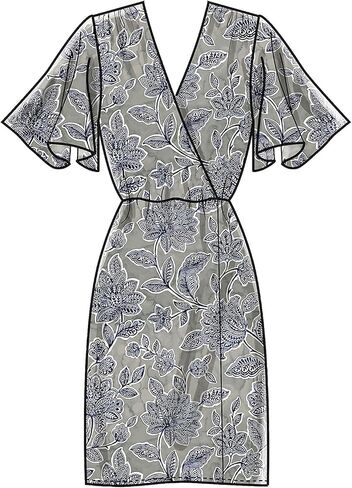 فستان McCall's Patterns نسائي بطول الكاحل من McCall مقاسات 6-14 نمط خياطة، أبيض in Kuwait