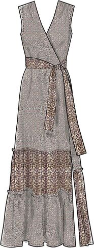 فستان McCall's Patterns نسائي بطول الكاحل من McCall مقاسات 6-14 نمط خياطة، أبيض in Kuwait