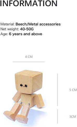 Shaking Wooden Man Figurine with 12PCS Magnetic Expressions,Handmade Shaking Feet Wooden Doll with Multiple Magnetic Decorations,Funny Bobblehead Car Dashboard Decor,Car Ornaments Action Figure﻿-AHL in Saudi Arabia