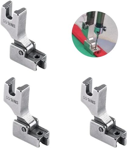 Acxico All Steel 3 pc Industrial Flat Bed Sewing Machine Invisible Zipper Presser Foot Replacement Sewing Machine Accessories in Saudi Arabia