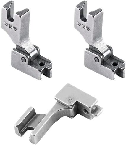 Acxico All Steel 3 pc Industrial Flat Bed Sewing Machine Invisible Zipper Presser Foot Replacement Sewing Machine Accessories in Saudi Arabia