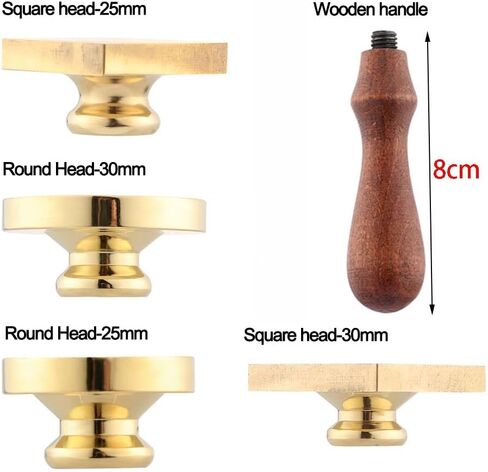 Paint Seal Envelope Wax Sealing Stamp DIY Craft Printing Retro Metal Scrapbooking(Round Head-25mm) in Saudi Arabia
