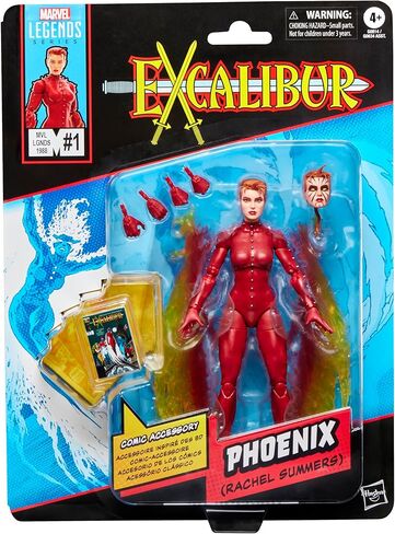 سلسلة Marvel Legends Phoenix (Rachel Summers)، Excalibur #1 (1988) مجسم شخصية X-Men مستوحاة من القصص المصورة مقاس 6 بوصات مع ملحق هزلي بحجم الشخصية in Kuwait