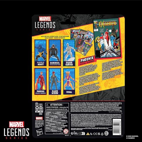 سلسلة Marvel Legends Phoenix (Rachel Summers)، Excalibur #1 (1988) مجسم شخصية X-Men مستوحاة من القصص المصورة مقاس 6 بوصات مع ملحق هزلي بحجم الشخصية in Kuwait