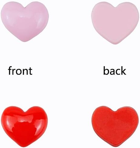 FAZHBARY 120 PCS 4 Colors Heart Resin Flatback Mini Plastic Heart Shape Bulk Resin Embellishments for Crafts Accessories in Saudi Arabia