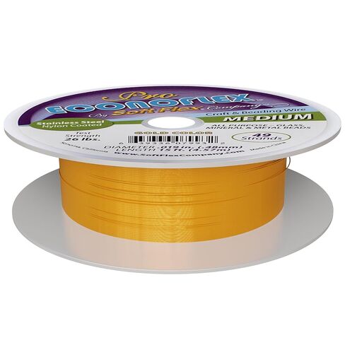 Soft Flex Econoflex Beading Wire - 49 Strand Flexible Braided - Hobby Wire for Crafting .014 Fine Diameter, 15 ft in Saudi Arabia
