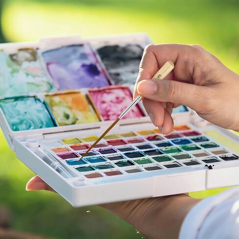 5 قطع من فرش تحديد العيون الطويلة - فرش طلاء بتفاصيل شعر أذن الثور ذات نقاط رفيعة طويلة جدًا | مقلمة، مخطط التمرير للألوان المائية والأكريليك والزيت والفنانين المحترفين in Kuwait