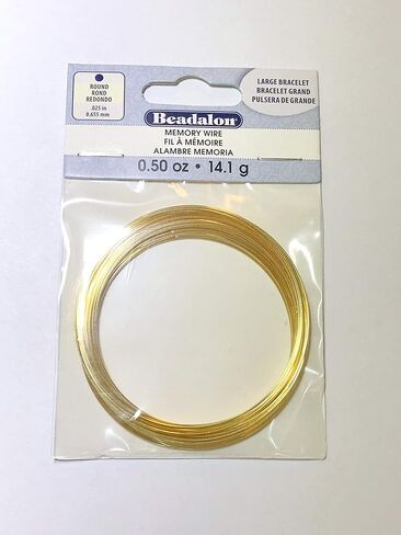 Beadalon Gold Plated Memory Wire Bracelet (.50 Ounces Per Package) - Approximately 30 Loops in Saudi Arabia