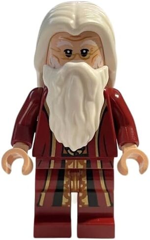 LEGO Harry Potter: Ablus Dumbledore Minifigure in Red Robes with Wand in Saudi Arabia