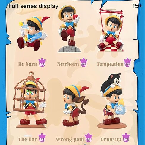 MINISO Disney Pinocchio Growth Diary Series Figurine - Cute Desktop Decoration & Creative Birthday Gift (1 Piece Random) in Saudi Arabia