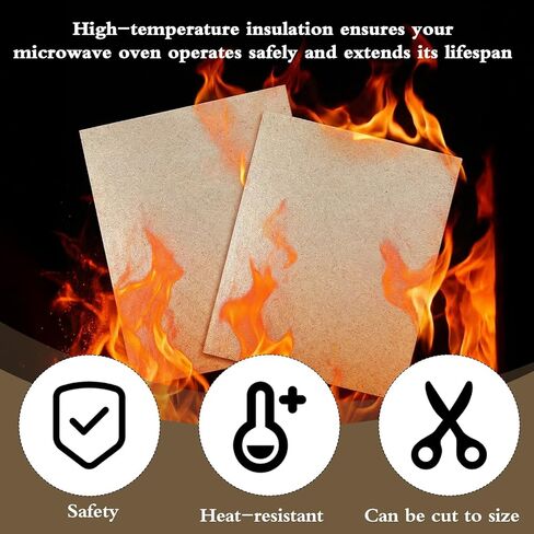 4 قطع من غطاء الدليل الموجي للميكروويف، 150 × 120 مم غطاء الدليل الموجي بديل لوحة الميكا للميكروويف استبدال ورقة الميكا العالمية لفرن الميكروويف، قطع مجاني وفقًا للحجم المطلوب in Kuwait
