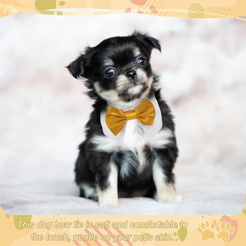 Dog Bow Tie, Tuxedo Bowtie with Adjustable Collar Cute Pet Collar Elegant Bowtie with Hook and Loop (Cotton, S, Light Blue), for Pet Wedding Bandana Birthdays Gift Party in Saudi Arabia