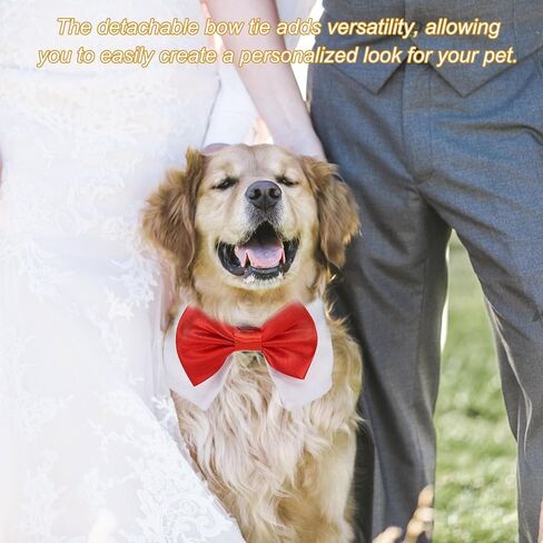 Dog Bow Tie, Tuxedo Bowtie with Adjustable Collar Cute Pet Collar Elegant Bowtie with Hook and Loop (Cotton, S, Light Blue), for Pet Wedding Bandana Birthdays Gift Party in Saudi Arabia