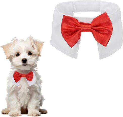 Dog Bow Tie, Tuxedo Bowtie with Adjustable Collar Cute Pet Collar Elegant Bowtie with Hook and Loop (Cotton, S, Light Blue), for Pet Wedding Bandana Birthdays Gift Party in Saudi Arabia