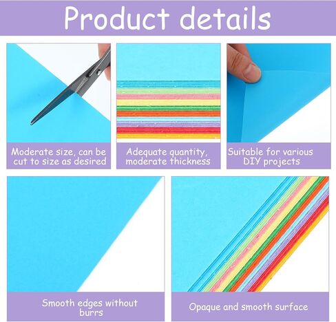 150 Sheets 230gsm/85lb Colored Cardstock 8.3 x 11.7 Inch Pastel Cardstock Printer Paper 10 Assorted Colors Construction Card Stock Paper for Scrapbook DIY Crafts Print CardMaking Office School in Saudi Arabia
