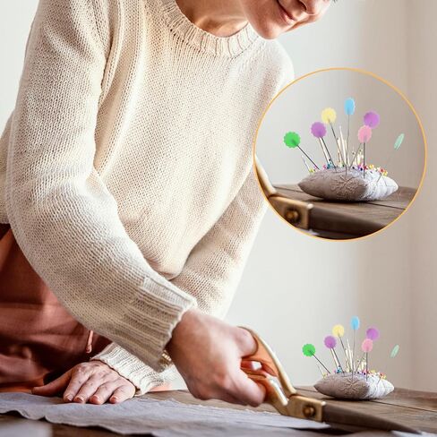 200 قطعة من دبابيس مستقيمة ذات رأس مسطح من TIESOME، دبابيس خياطة رأس زهرة ملونة لمستلزمات الخياطة، والخياطة، والحرف اليدوية، والنسيج، DIY، ومشروعات الخياطة، وتزيين المجوهرات in Saudi Arabia